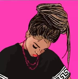 Pink Braids Cartoon Portrait - Related OpersCraft wallpaper