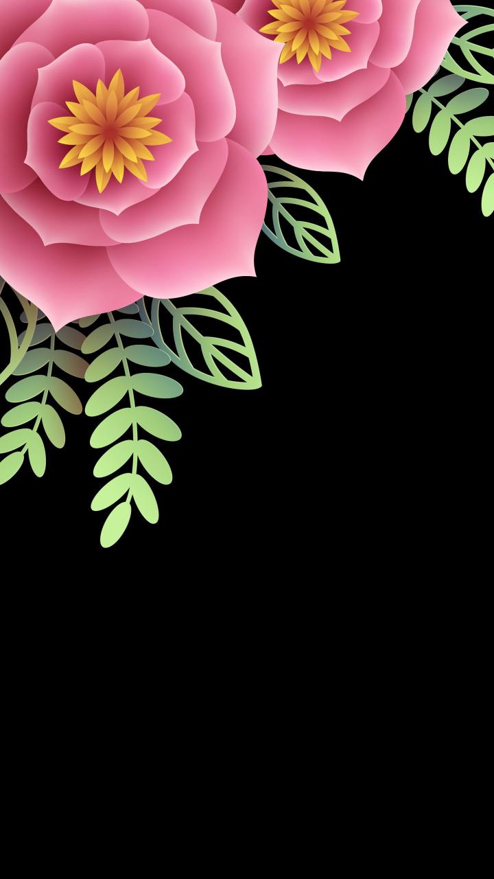 Pink Floral Corner Design - Related StockWalls wallpaper