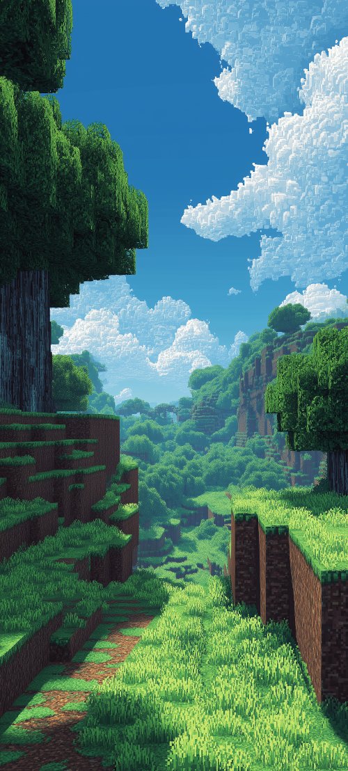 Pixelated Forest Landscape - Related StockWalls wallpaper
