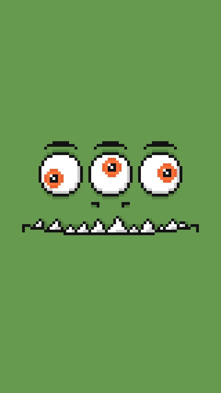 Pixelated Green Monster Face - Related OpersCraft wallpaper
