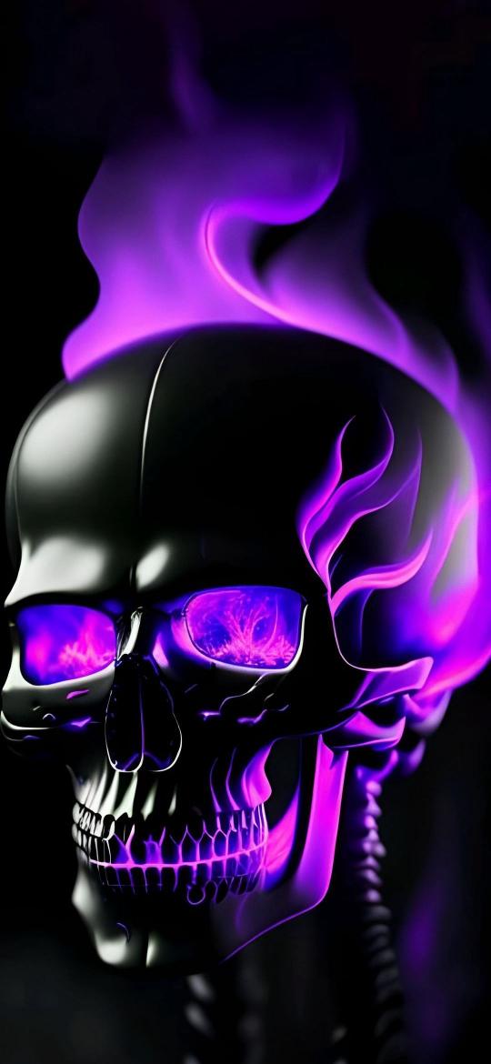 Purple Flame Skull - Related OpersCraft wallpaper