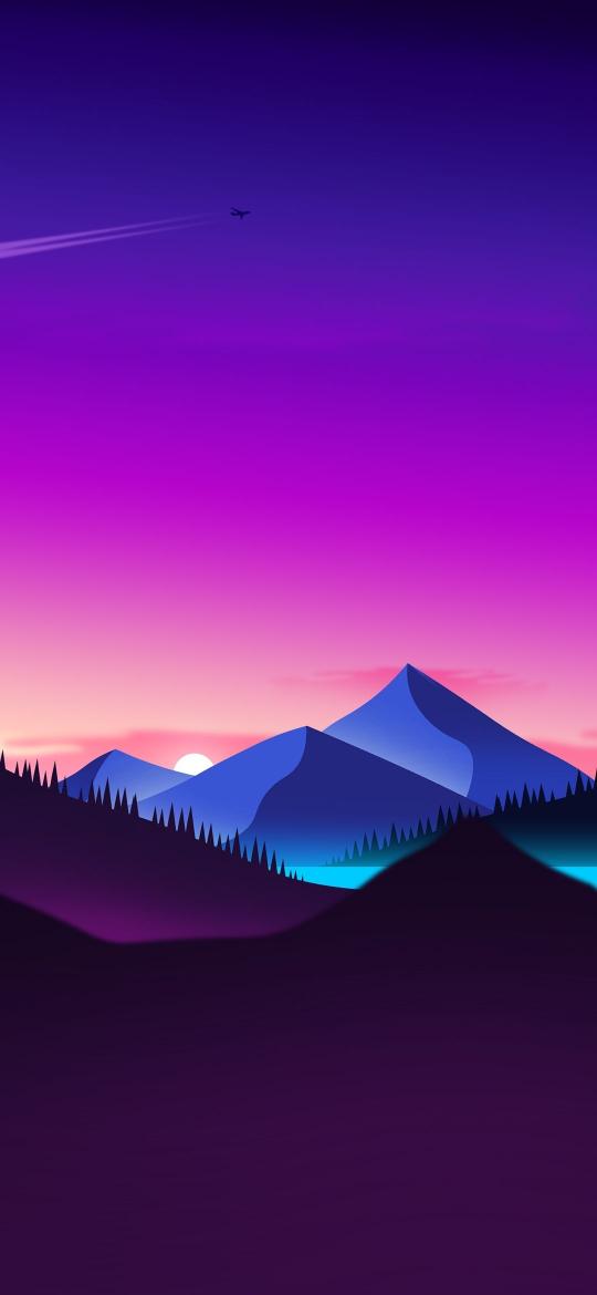 Purple Mountain Sunset - Related OpersCraft wallpaper