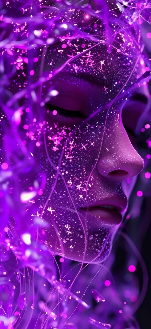 Purple Neon Face - Related OpersCraft wallpaper
