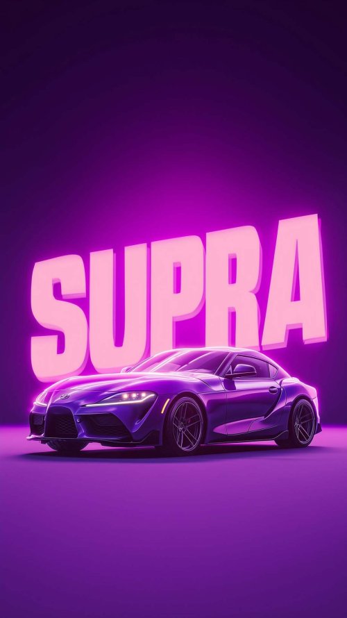 Purple Neon Supra - Related OpersCraft wallpaper