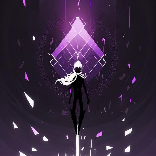 Purple Silhouette Ascension - abstract Wallpaper