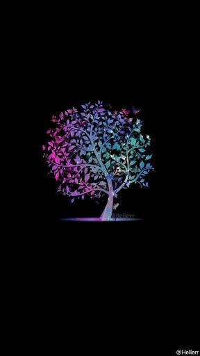 Rainbow Tree on Black - Related OpersCraft wallpaper