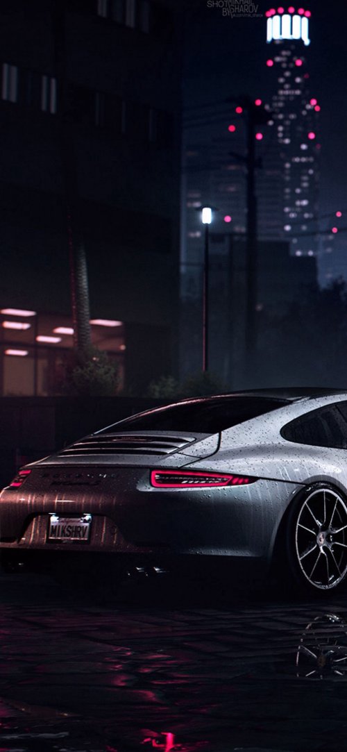 Rainy Night Porsche