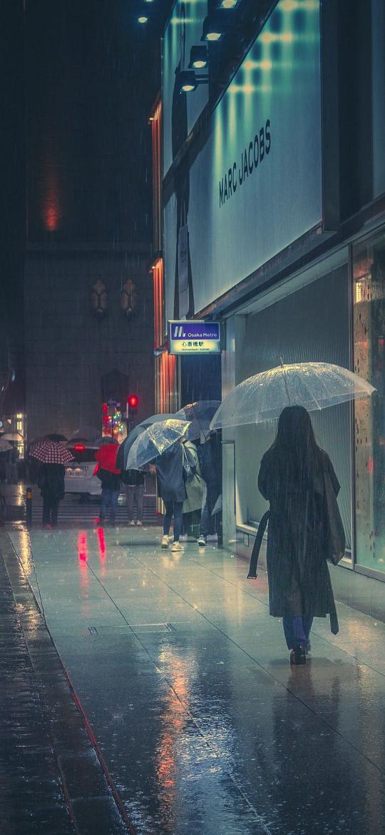 Rainy Osaka Night - Related Darkify wallpaper