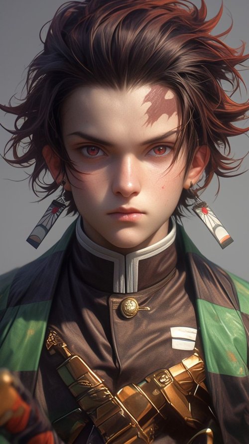 Realistic Tanjiro Kamado Portrait - Related OpersCraft wallpaper