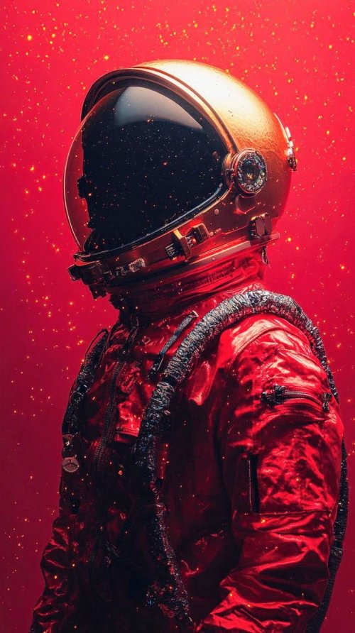 Red Astronaut Portrait - Related OpersCraft wallpaper