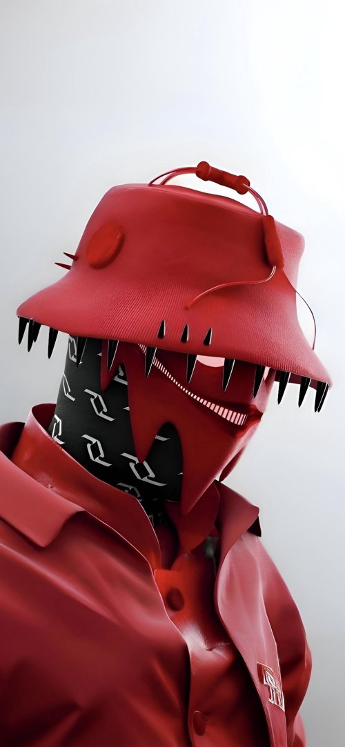 Red Cyberpunk Character - Related OpersCraft wallpaper