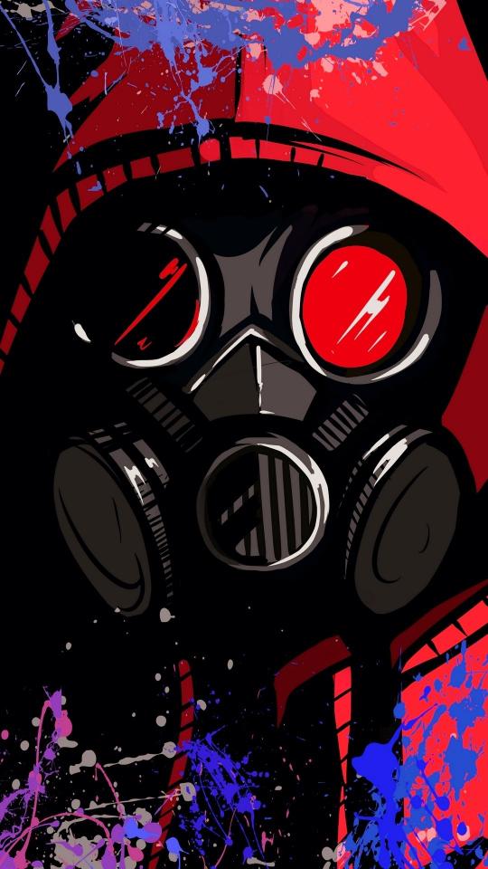 Red Hooded Gas Mask - Related Desktop & Laptop wallpaper