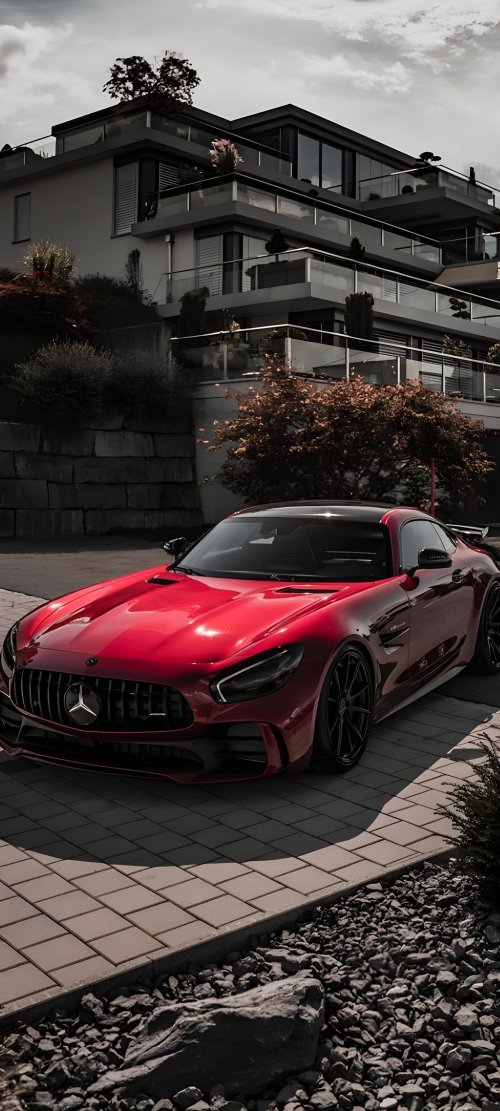 Red Mercedes AMG GT - Related OpersCraft wallpaper
