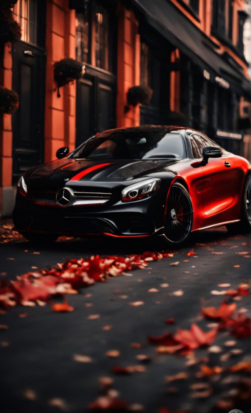 Red Mercedes Autumn Drive - Related OpersCraft wallpaper