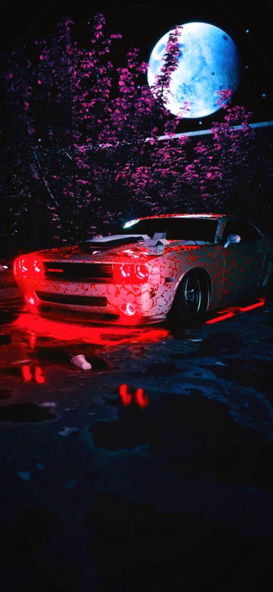 Red Neon Muscle Car - Related StockWalls wallpaper