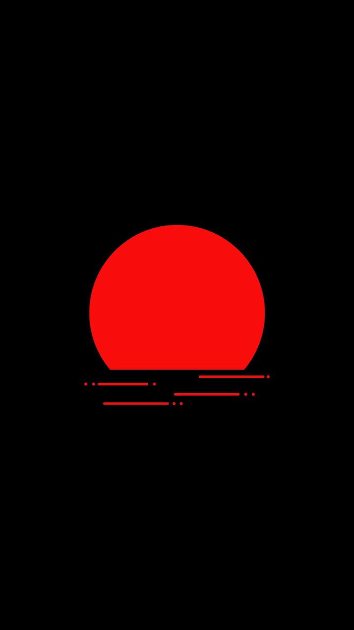 Red Sun Minimalist Design - Related OpersCraft wallpaper
