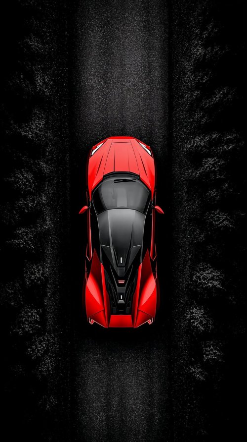 Red Supercar Top View - Related OpersCraft wallpaper
