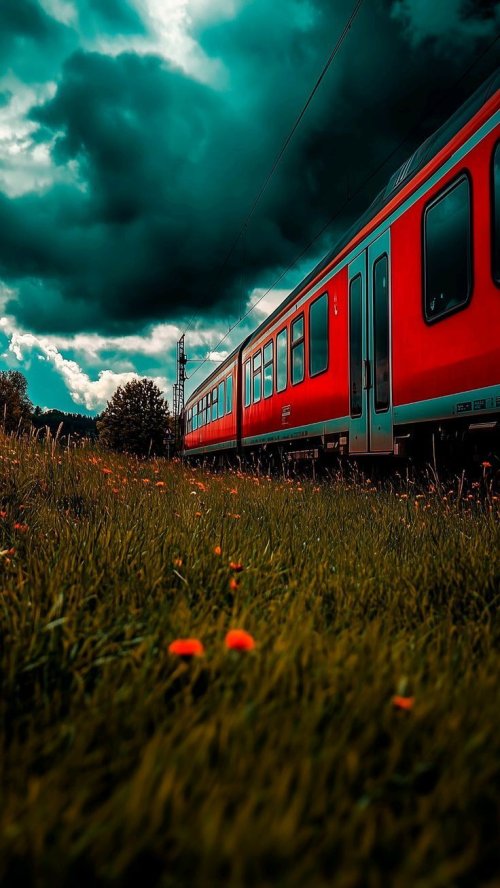 Red Train Meadow - Related OpersCraft wallpaper