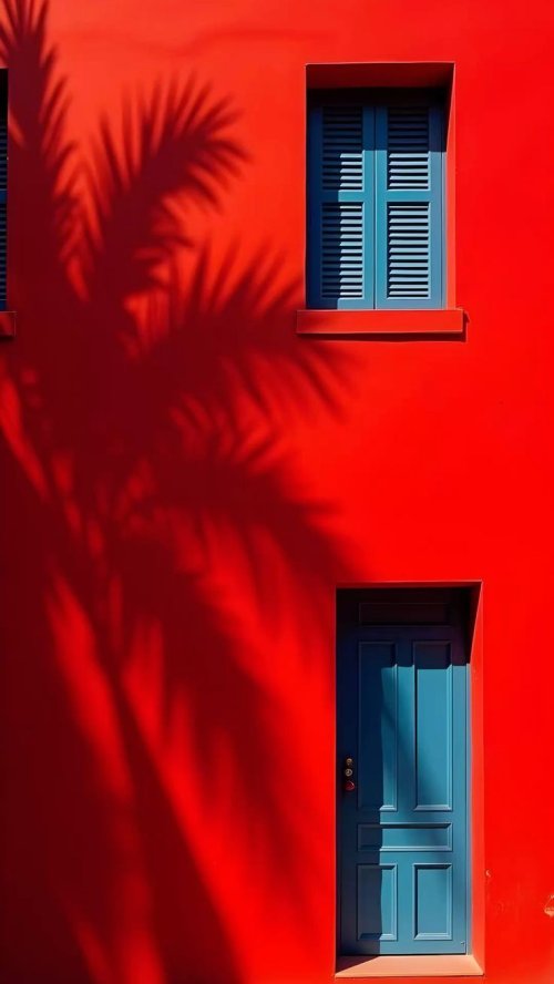 Red Wall Blue Door - Related OpersCraft wallpaper