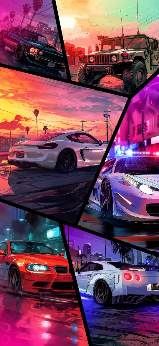 Retro Car Collage - Related OpersCraft wallpaper