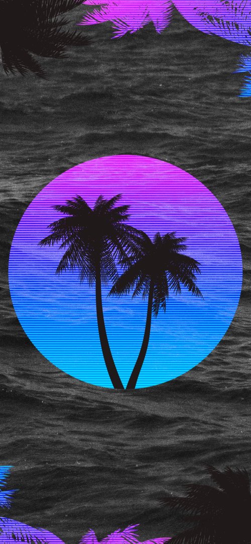 Retro Palm Sunset