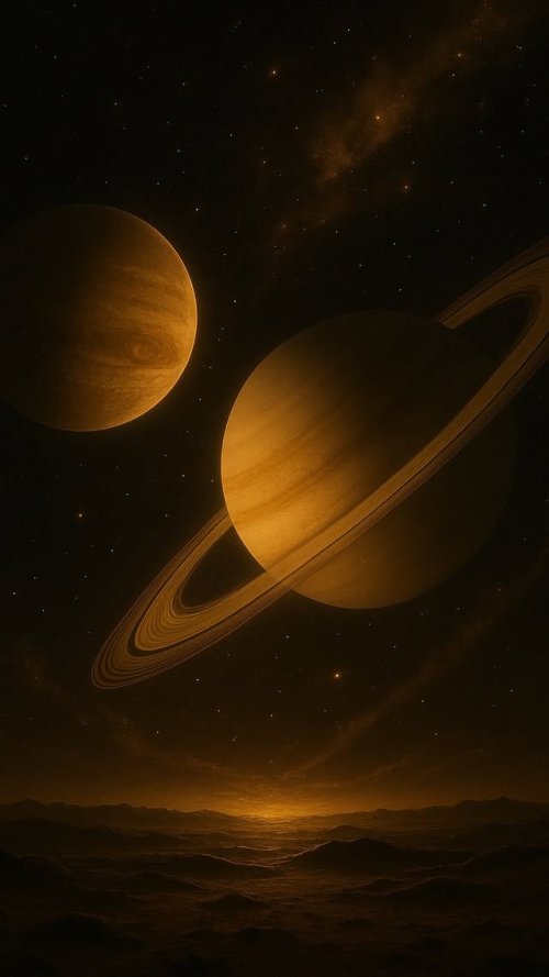 Ringed Planet Landscape