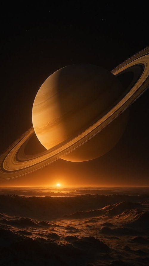 Ringed Planet Sunset
