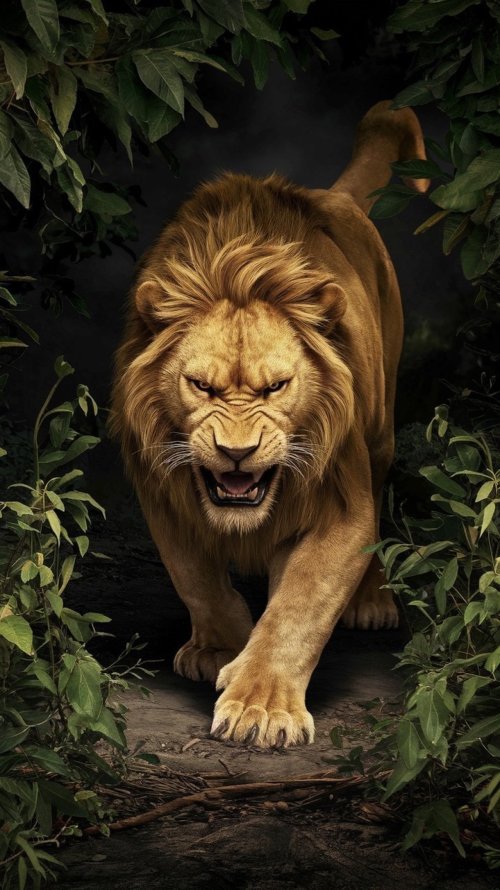 Roaring Jungle Lion