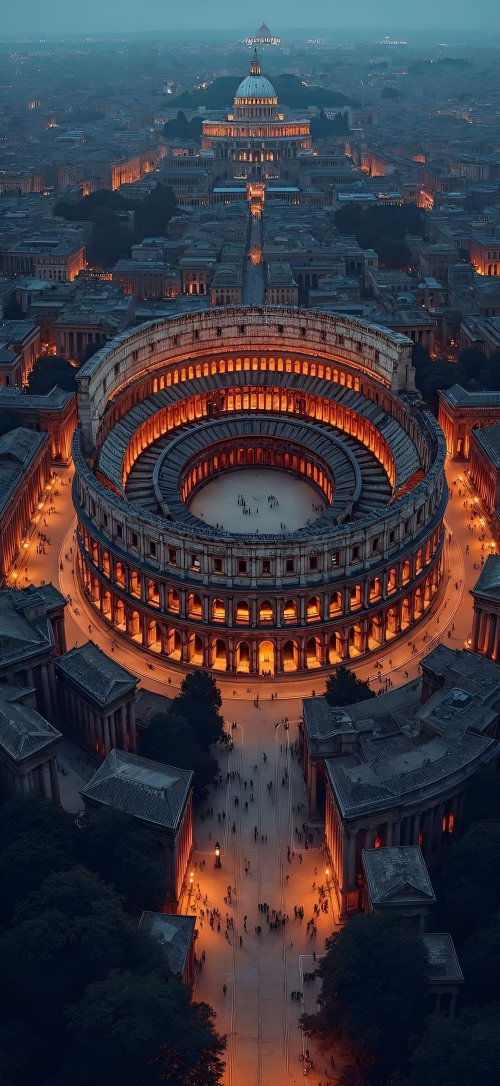 Rome Colosseum Night View - Related OpersCraft wallpaper