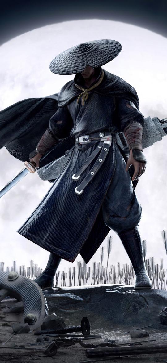 Ronin Warrior Under Moonlight - Related Darkify wallpaper