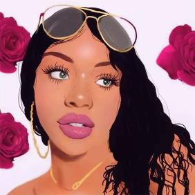 Rose Girl Illustration - Related Desktop & Laptop wallpaper