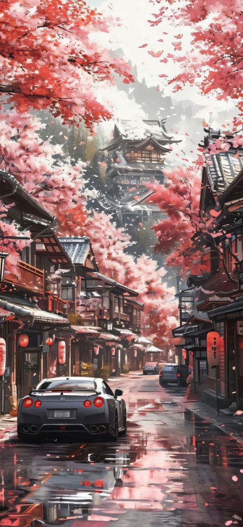 Sakura Street Scene