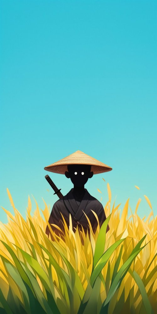 Samurai in Wheat Field - Related Desktop & Laptop wallpaper
