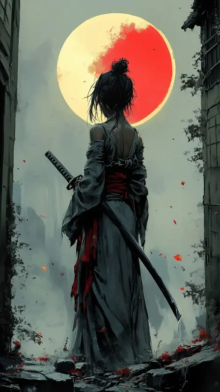 Samurai Red Moon - Related OpersCraft wallpaper