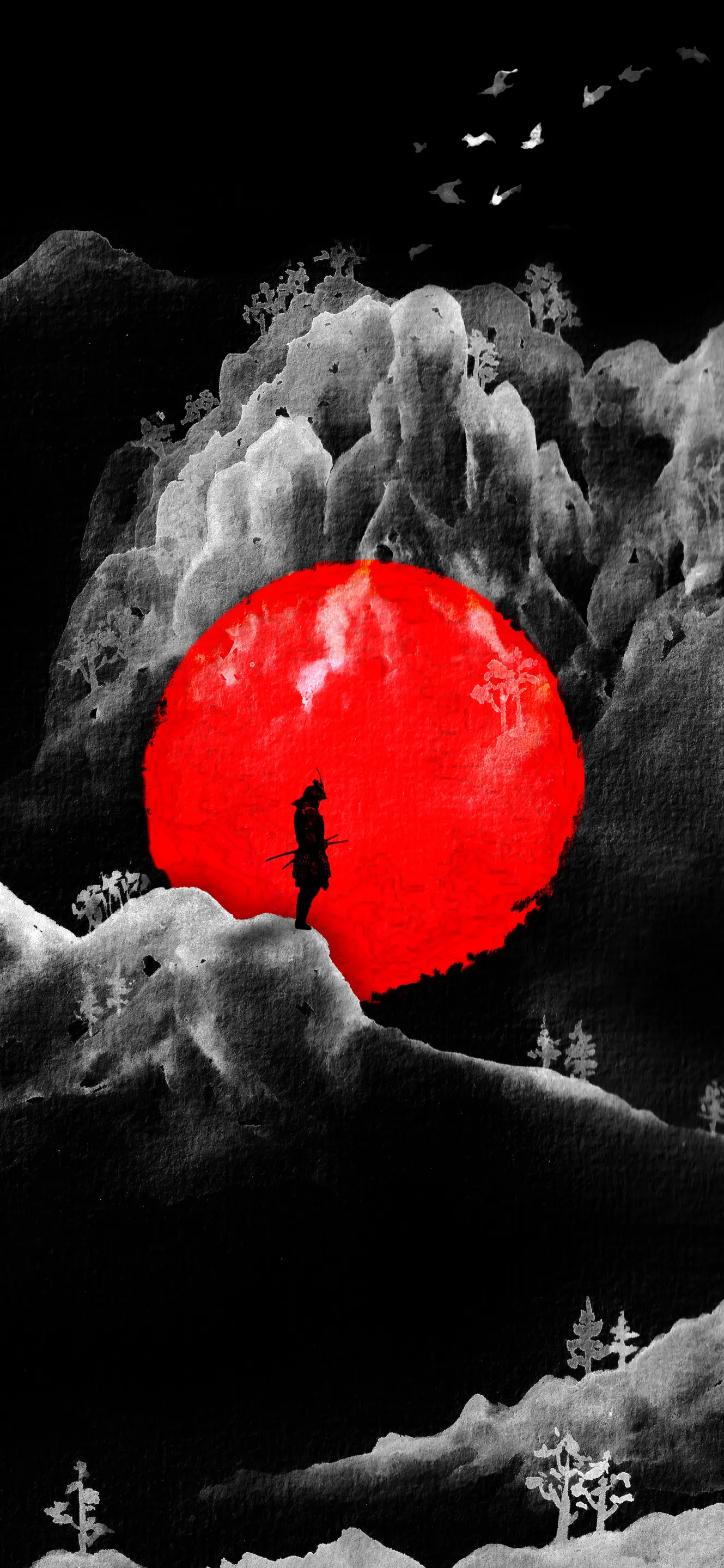 Samurai Red Sun Silhouette - Related OpersCraft wallpaper