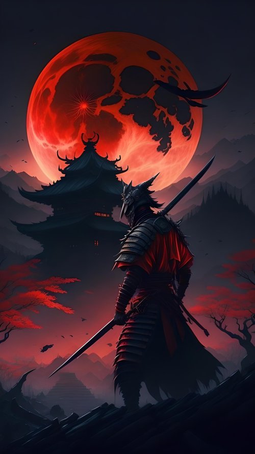 Samurai Under Blood Moon - Related OpersCraft wallpaper