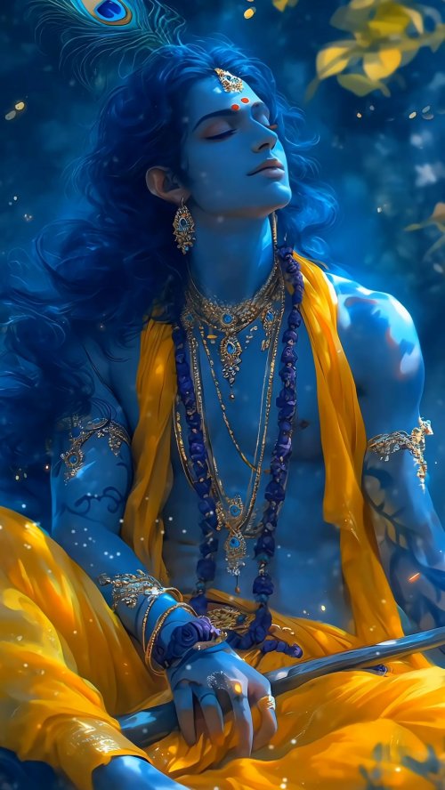 Serene Lord Krishna Portrait - Related OpersCraft wallpaper