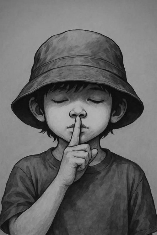 Shushing Child Portrait - dope Wallpaper