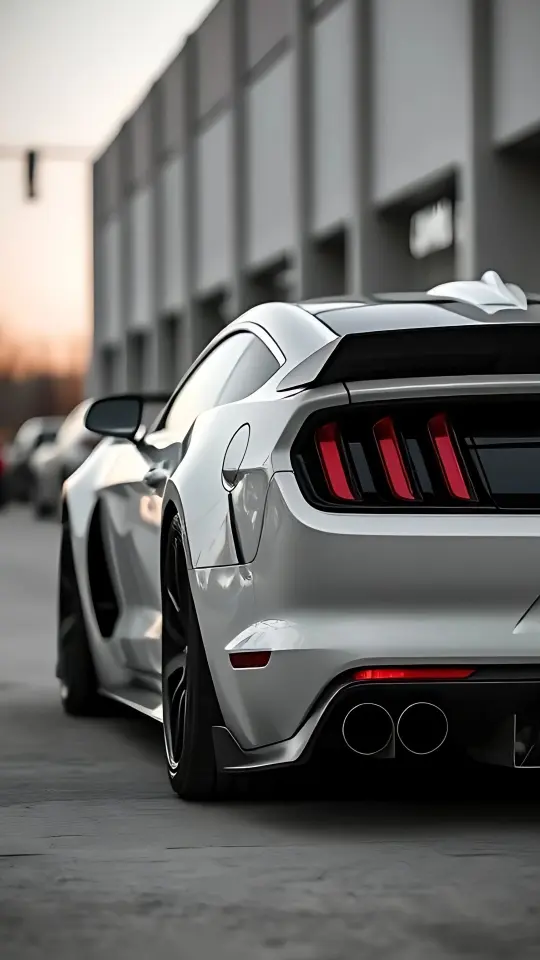 Silver Mustang Rear View - Related StockWalls wallpaper