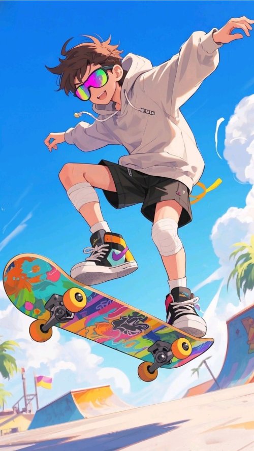 Skater Boy in Air - skateboard Wallpaper