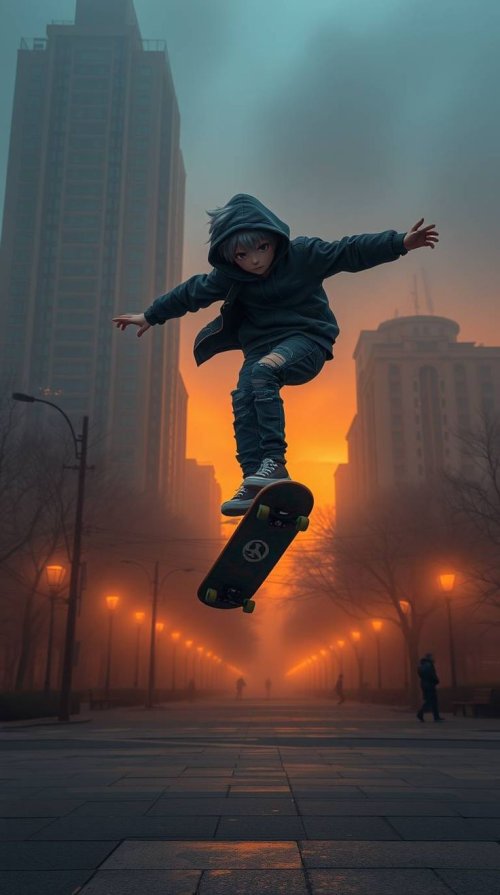 Skater's Urban Sunset - Related OpersCraft wallpaper