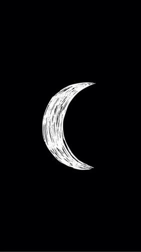 Sketchy Crescent Moon