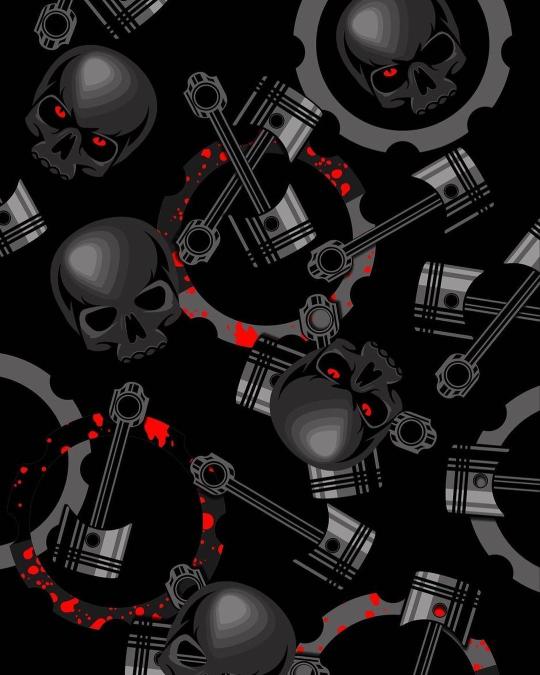Skull and Piston Pattern - Related OpersCraft wallpaper