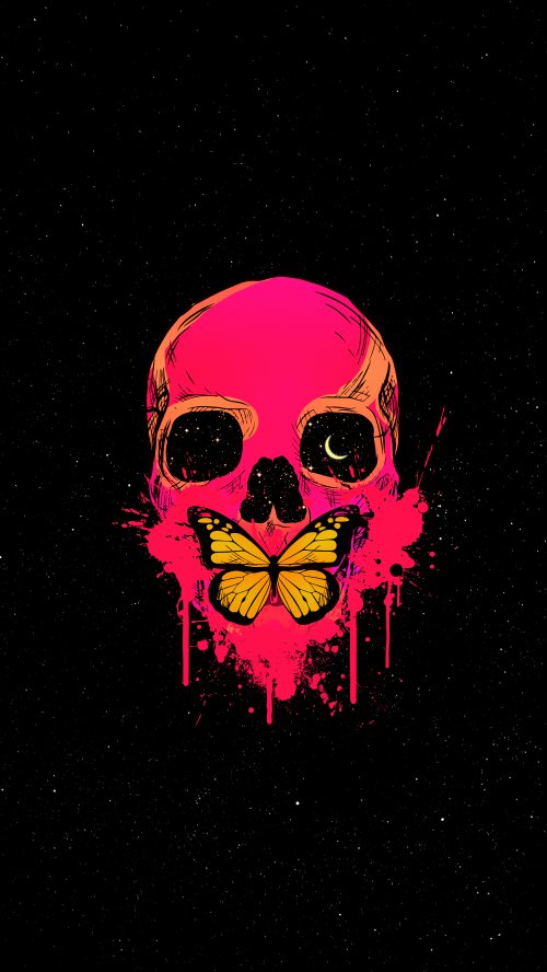 Skull Butterfly Galaxy - Related OpersCraft wallpaper