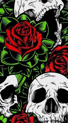 Skulls and Roses Pattern - Related Darkify wallpaper