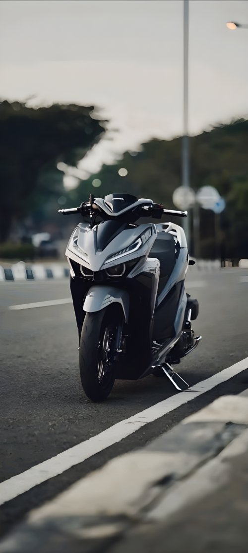 Sleek Scooter on Asphalt