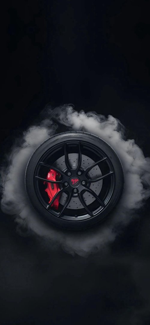 Smoke and Red Brake - random Wallpaper