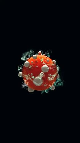 Smoky Orange Sphere - Related StockWalls wallpaper