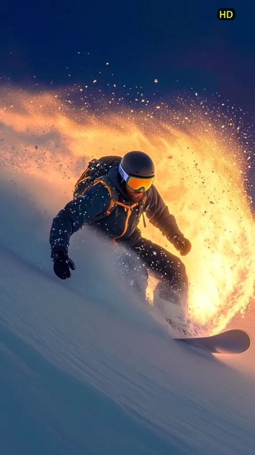 Snowboarder in Golden Spray - Related OpersCraft wallpaper