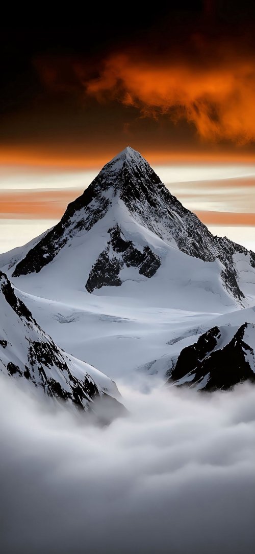 Snowy Mountain Sunset - Related OpersCraft wallpaper